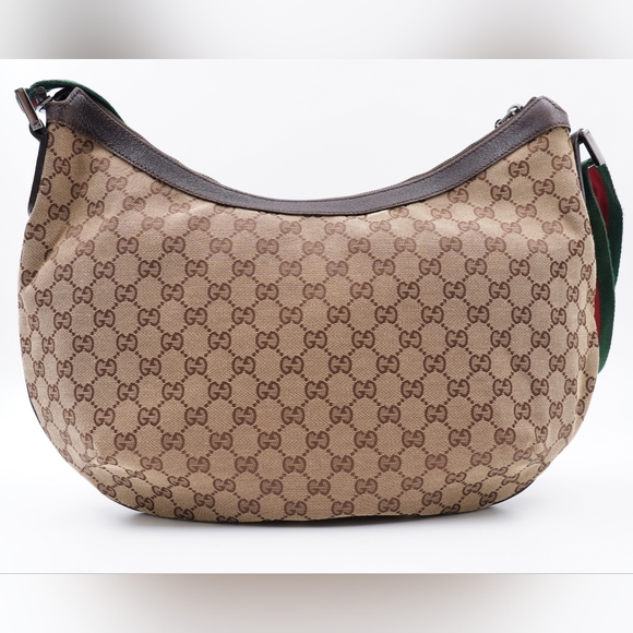 G16❤️ Gucci GG Canvas Sherry line half-moon Large - Picture 5 of 17